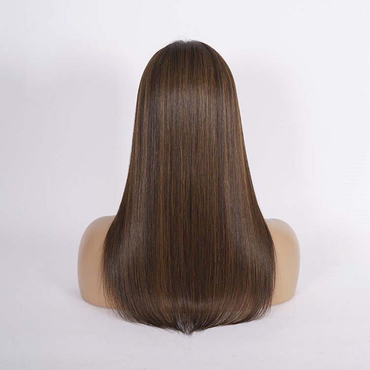 Ida / Essentials Collection / Silktopper Echthaar in Mittelbraun mit Highlights