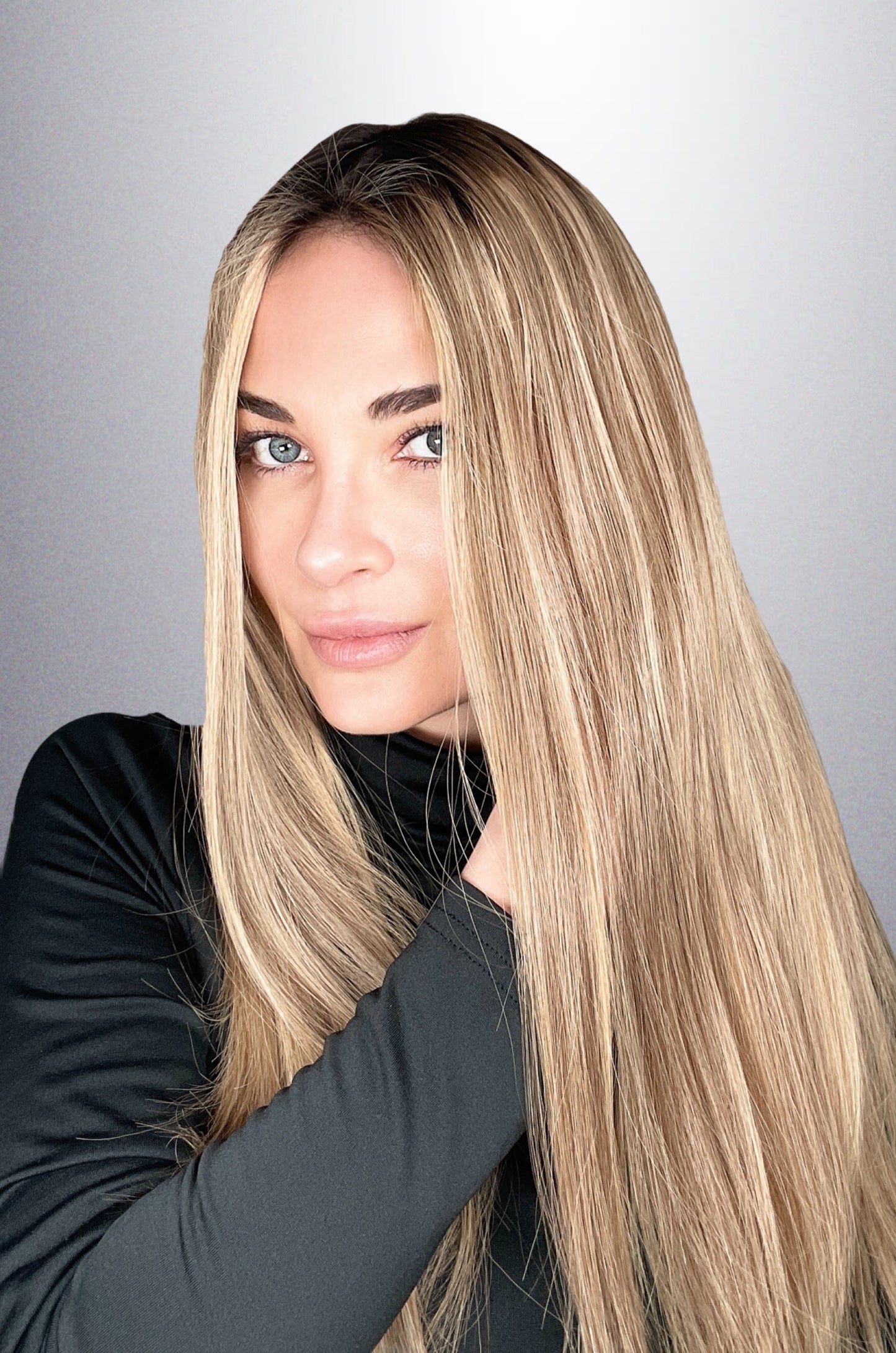 Emilia / Luxury Collection / Silktopper Premium Echthaar in Balayage