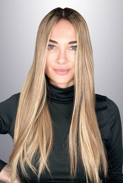 Emilia / Luxury Collection / Silktopper Premium Echthaar in Balayage