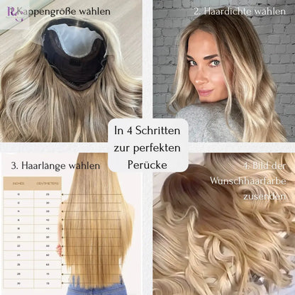 Alexa /  maßgeschneiderte Silktop Perücke mit HD Lace / Europäisches Haar Rapunzel of Germany