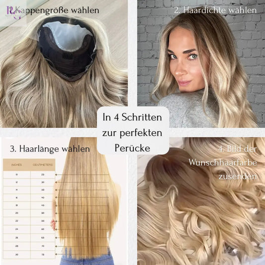 Alexa /  maßgeschneiderte Silktop Perücke mit HD Lace / Europäisches Haar Rapunzel of Germany