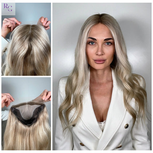 Charlotte-Alexa / Silktop Perücke mit HD Lace / Europäisches Haar / 60 cm / sofort lieferbar Rapunzel of Germany