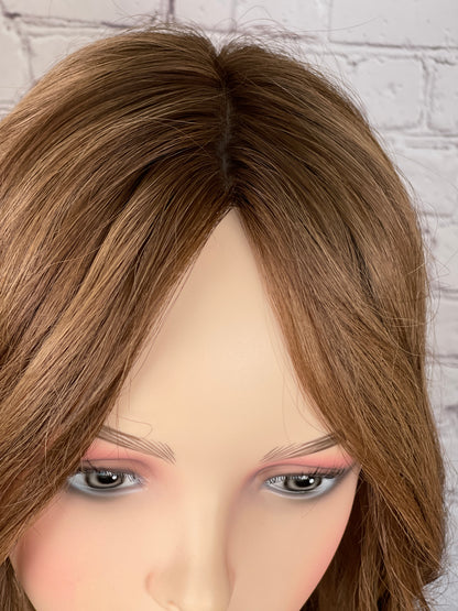 Katherina / Essentials Collection / Silktopper Echthaar in Hellbraun mit Highlights