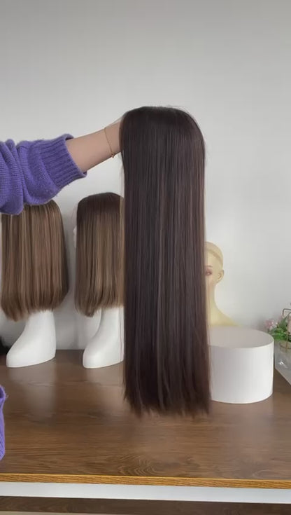 Maßgeschneiderte Silk Lace Echthaarperücke / Luxury Collection / Europäisches Premiumhaar